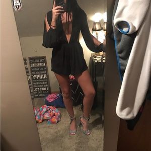 Black cutout romper